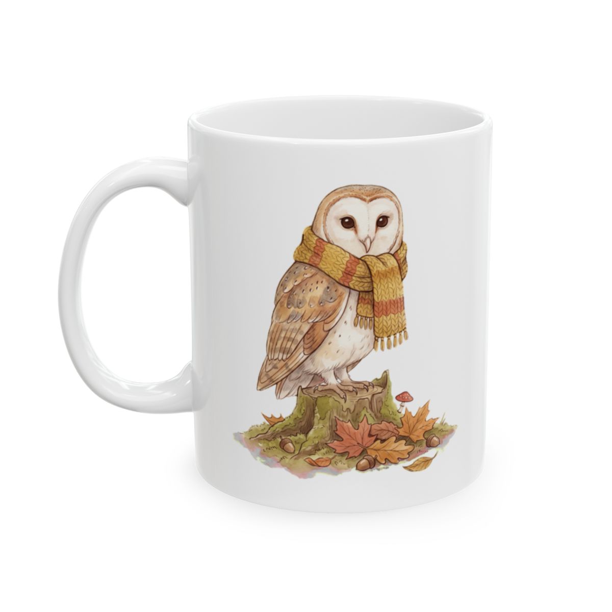 Autumn Owl Mug - 11oz white ceramic mug