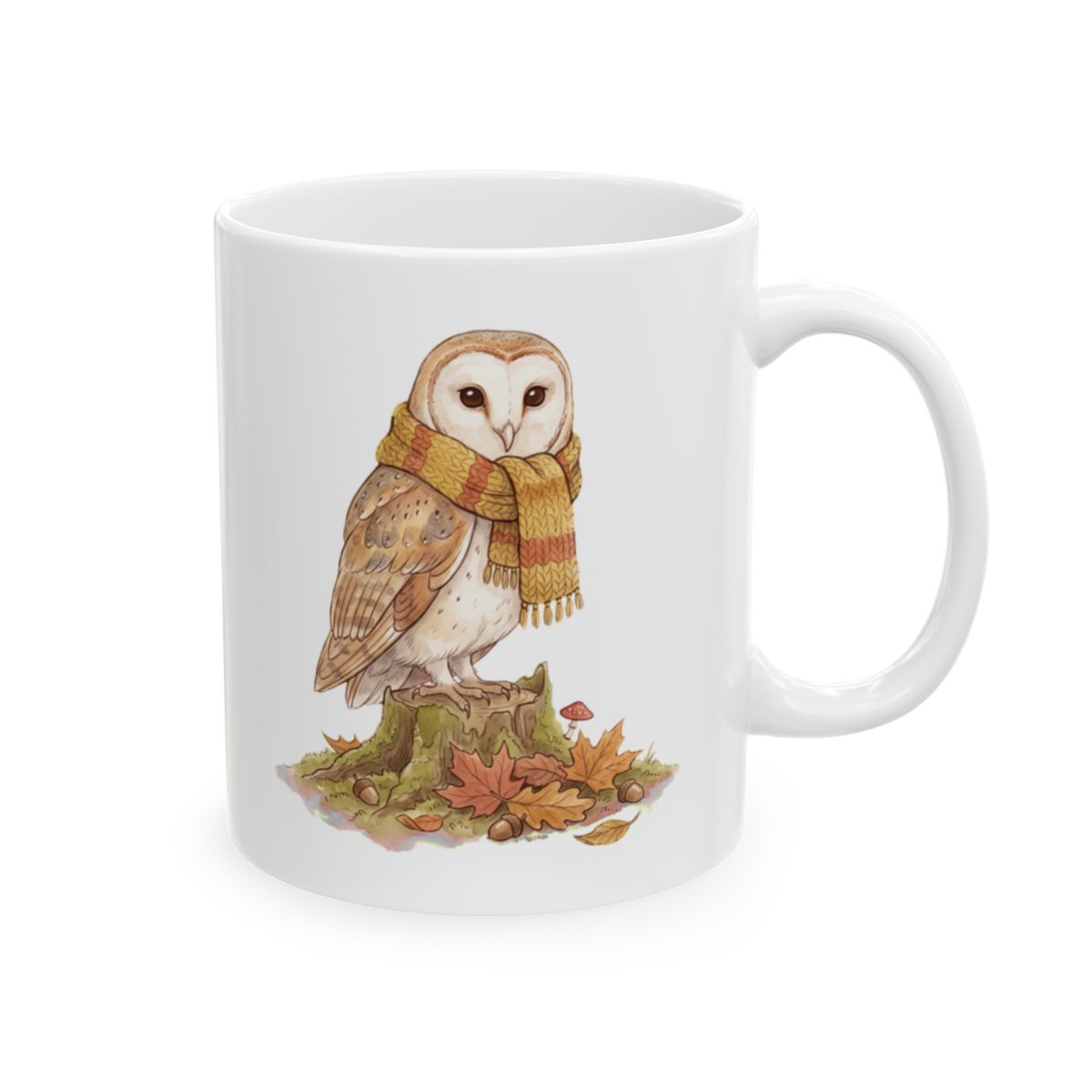 Autumn Owl Mug - 11oz white ceramic mug
