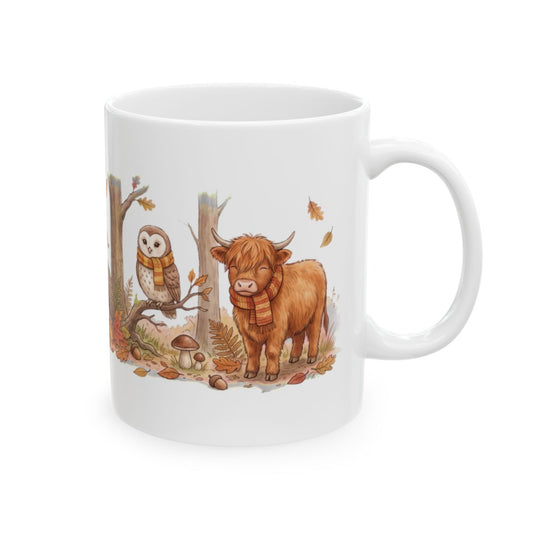 Autumn Woodland Friends Mug - 11oz white ceramic mug