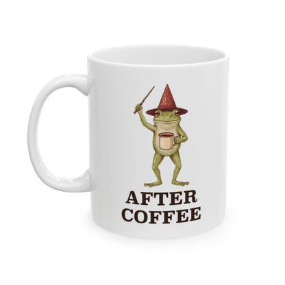 Frog Wizard Before Coffee Mug - 11oz white ceramic mug