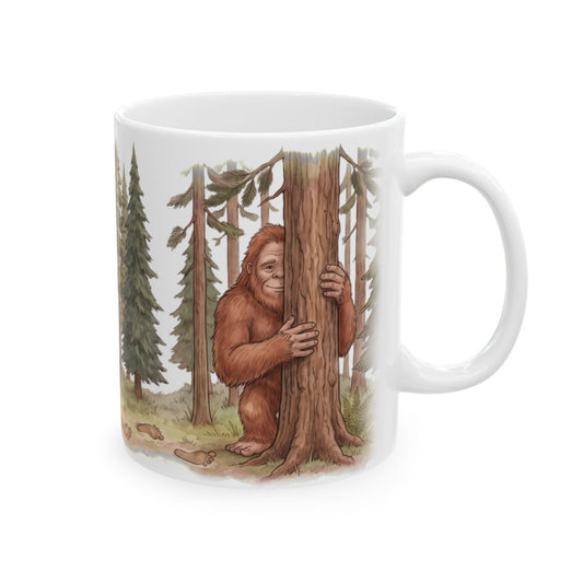 Bigfoot Hide and Seek Champion Mug - 11oz white ceramic mug
