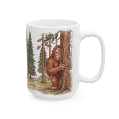 Bigfoot Hide and Seek Champion Mug - 15oz white ceramic mug