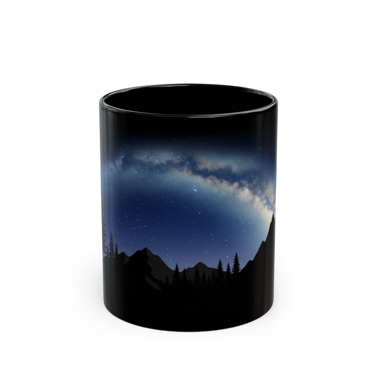 Milky Way Summit Black Mug - 11oz black ceramic mug