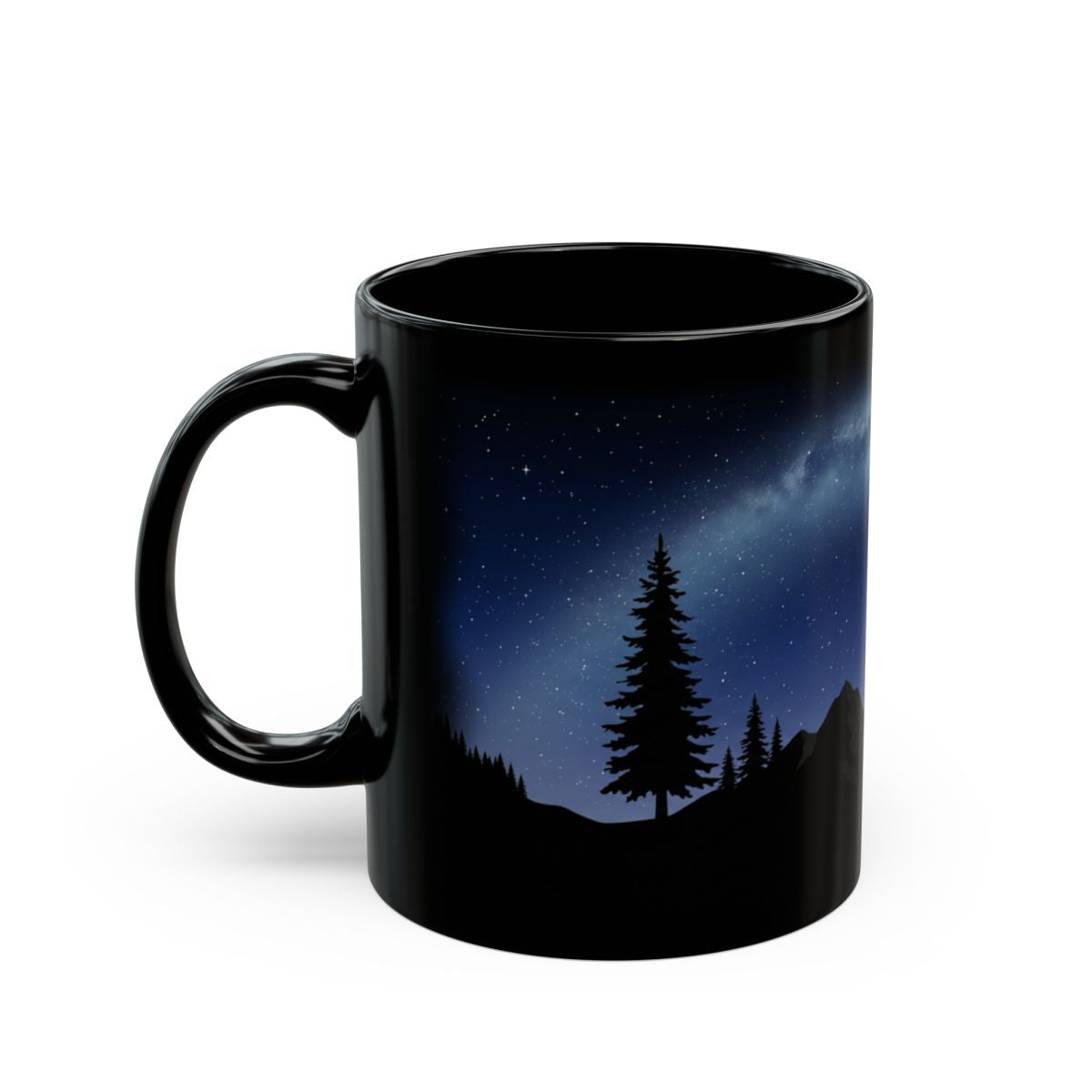 Milky Way Summit Black Mug - 11oz black ceramic mug