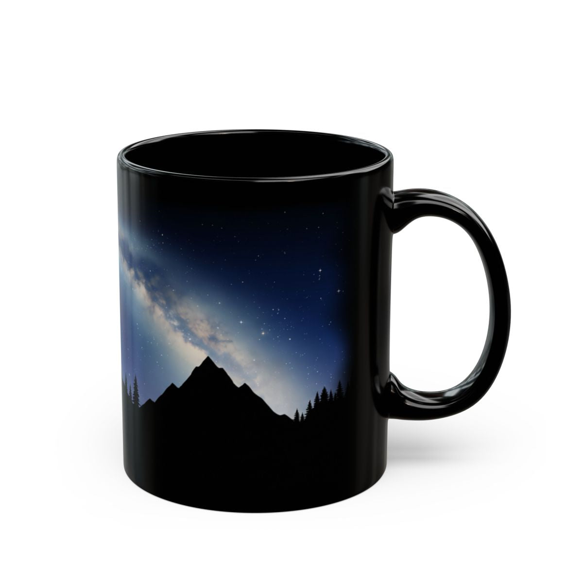 Milky Way Summit Black Mug - 11oz black ceramic mug