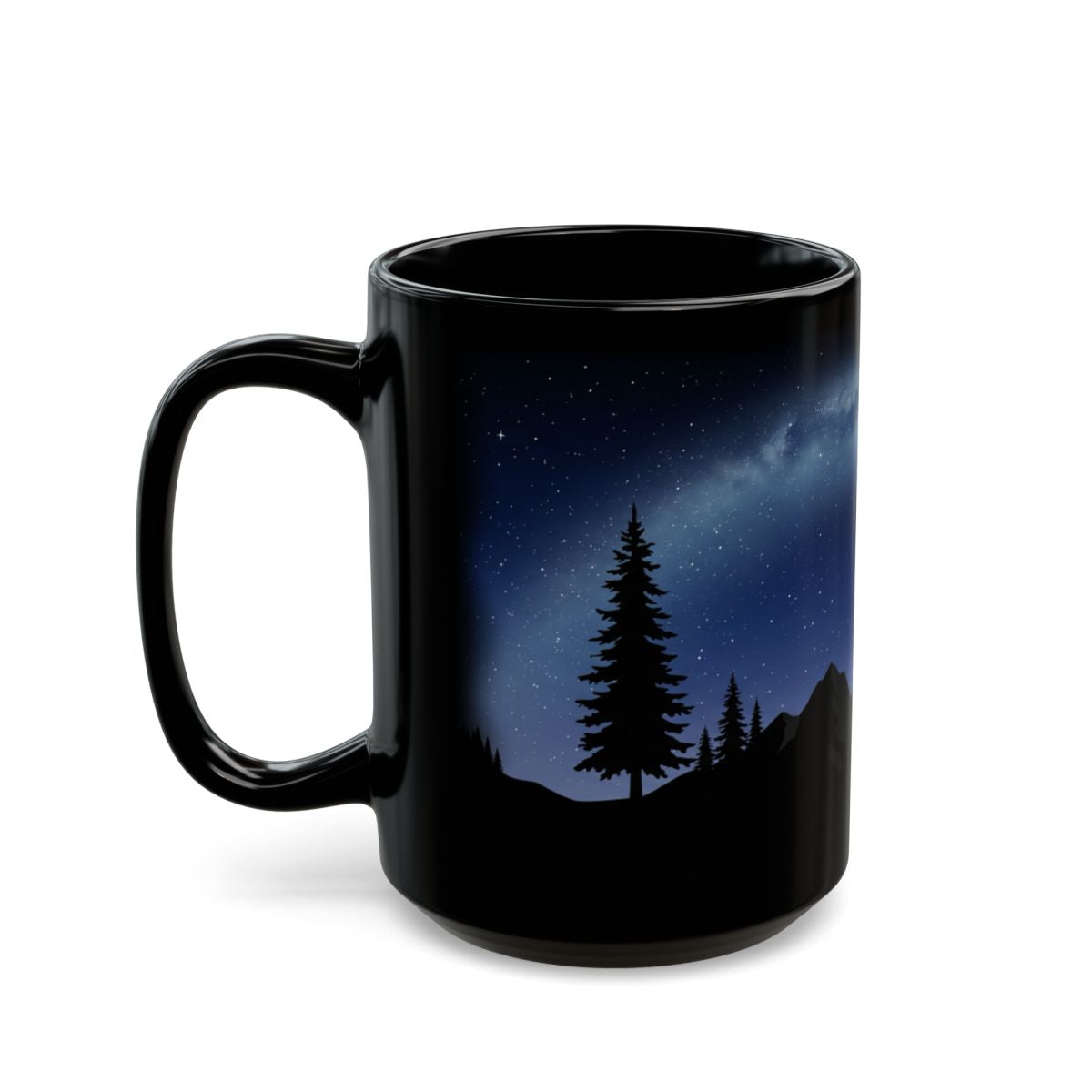 Milky Way Summit Black Mug - 15oz black ceramic mug
