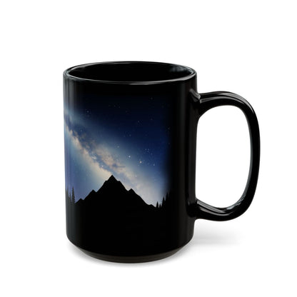 Milky Way Summit Black Mug - 15oz black ceramic mug