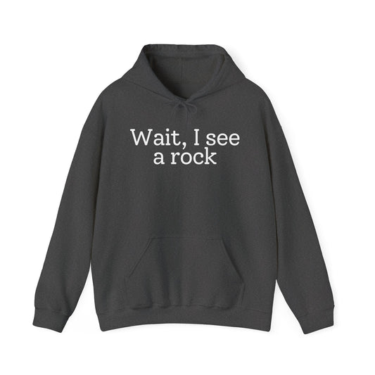 Hoodie Dark Heather / S Wait, I see a rock Hoodie