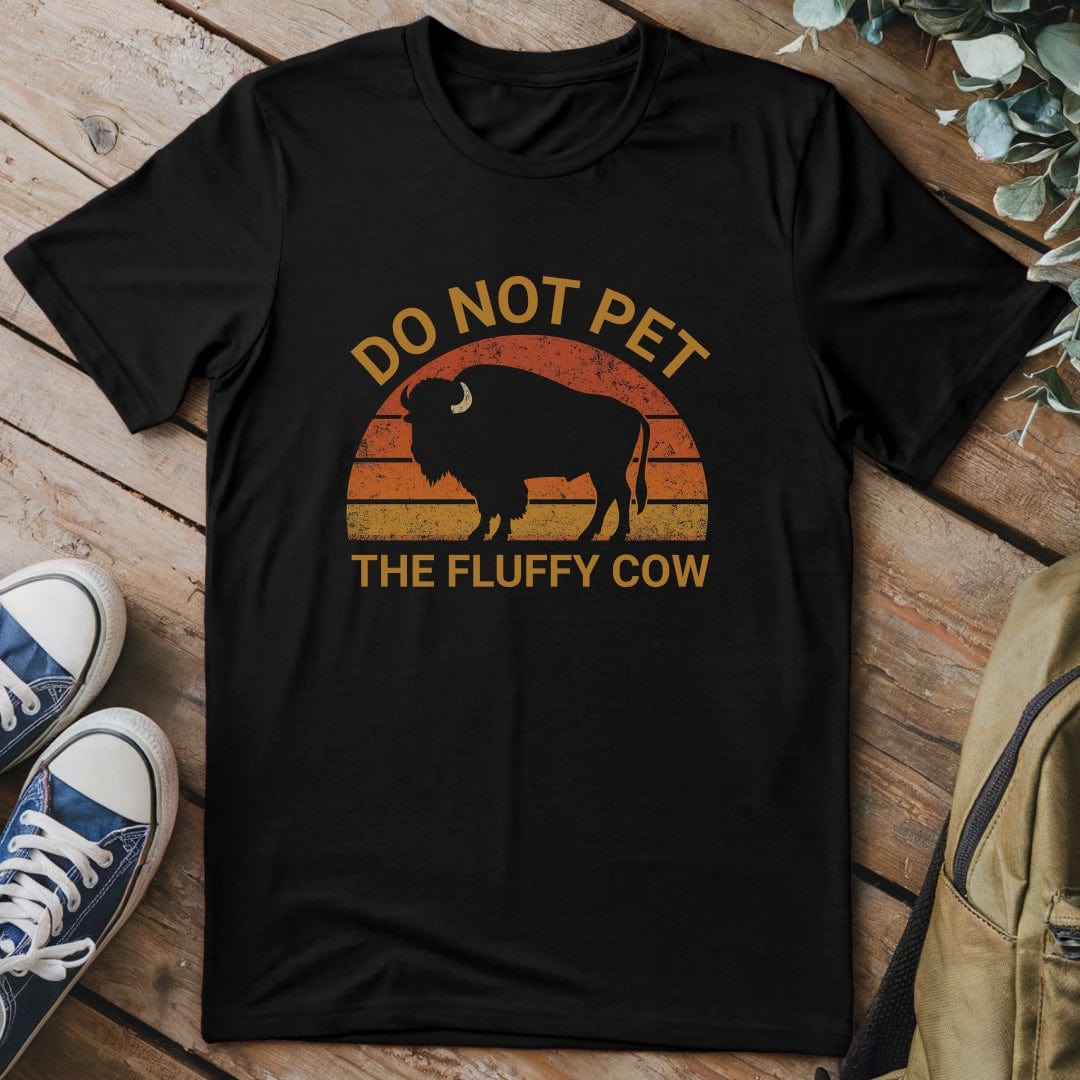 T-Shirt Black / S The Fluffy Cow Funny T-Shirt