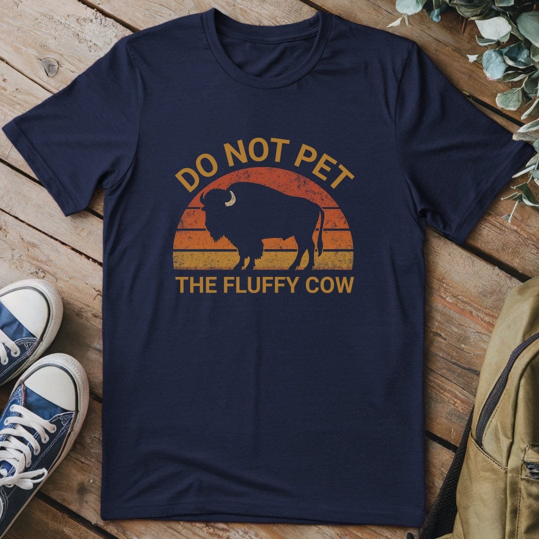 T-Shirt Navy / S The Fluffy Cow Funny T-Shirt