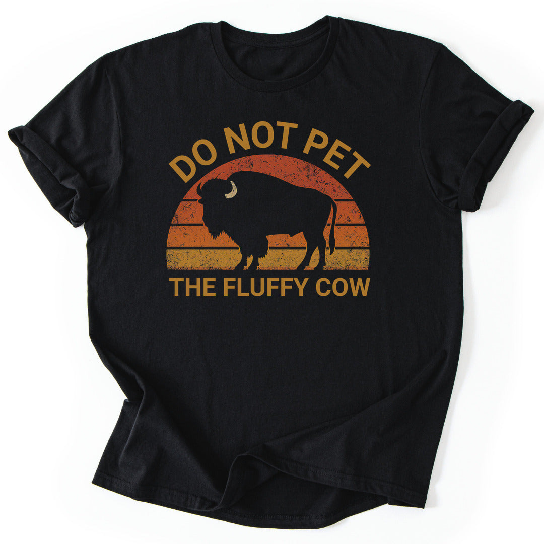 T-Shirt Black / S The Fluffy Cow Funny T-Shirt