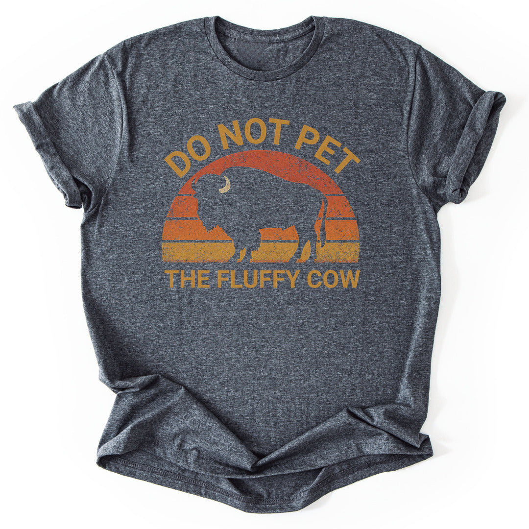 T-Shirt Dark Heather / S The Fluffy Cow Funny T-Shirt