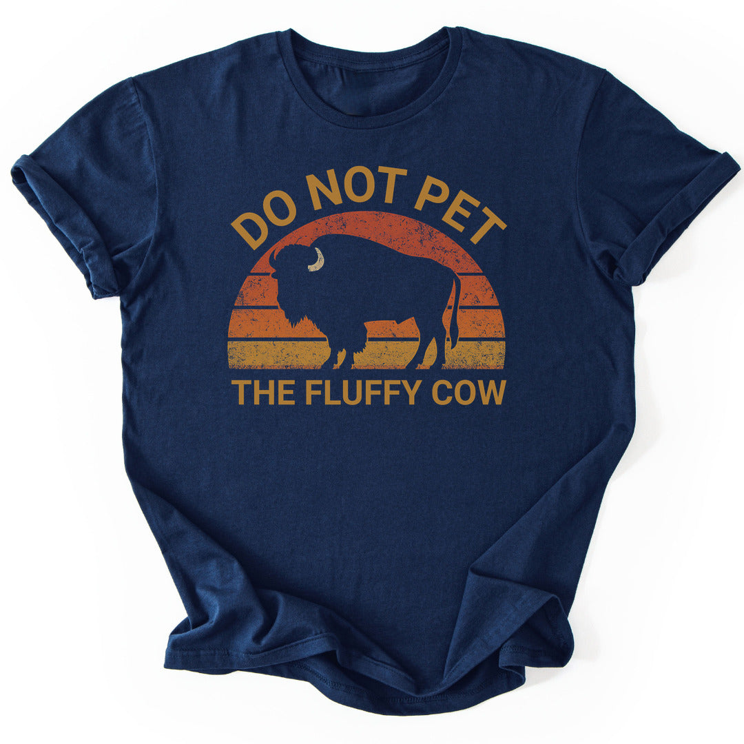 T-Shirt Navy / S The Fluffy Cow Funny T-Shirt