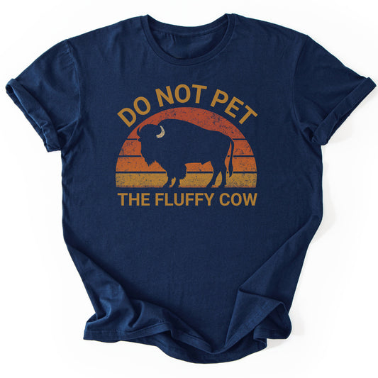 T-Shirt Navy / S The Fluffy Cow Funny T-Shirt