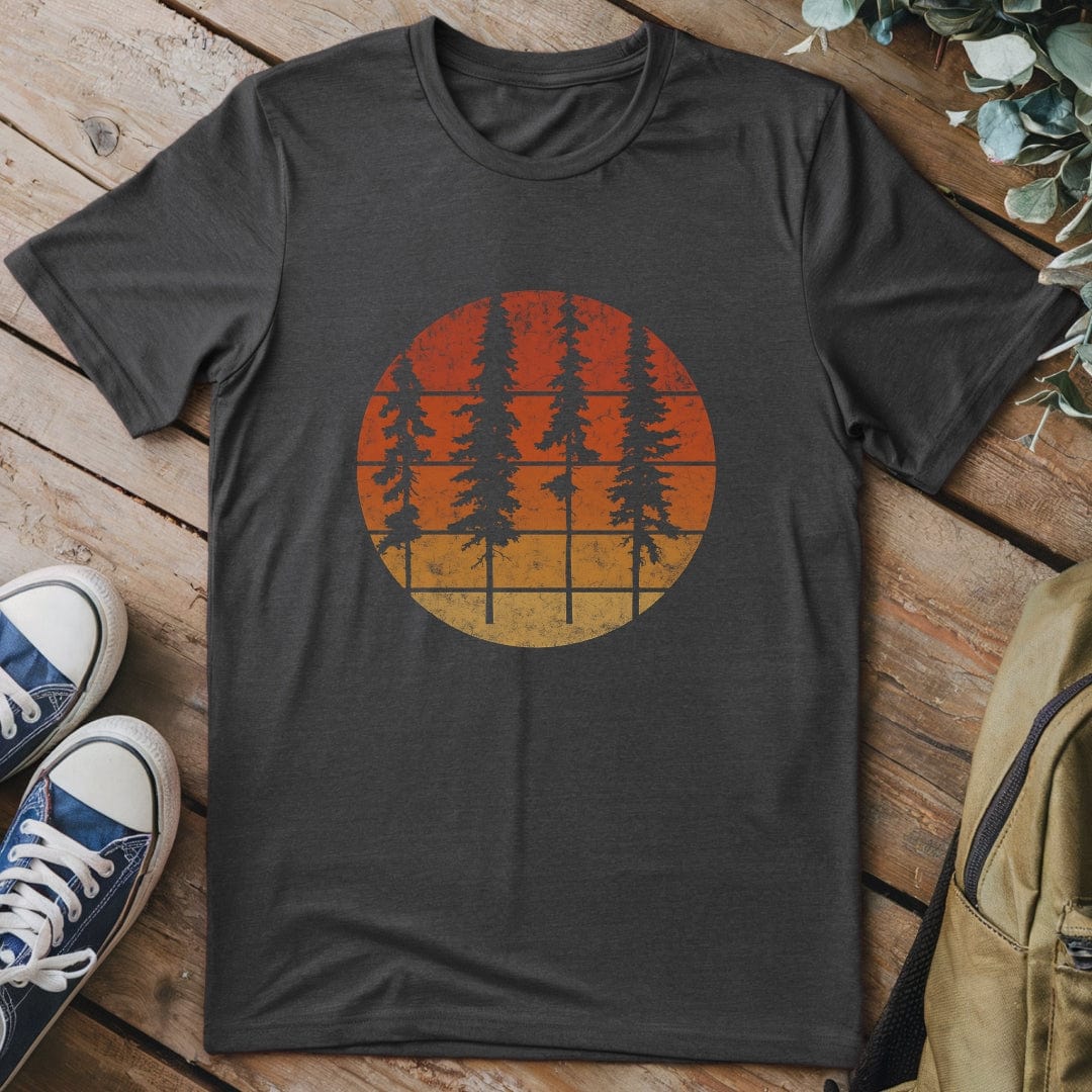 T-Shirt Dark Heather / S Sunset Pines T-Shirt