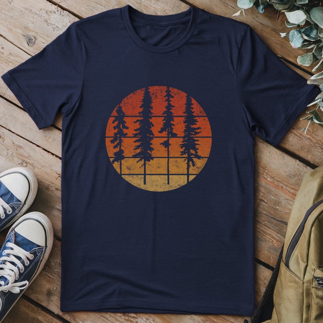 T-Shirt Navy / S Sunset Pines T-Shirt