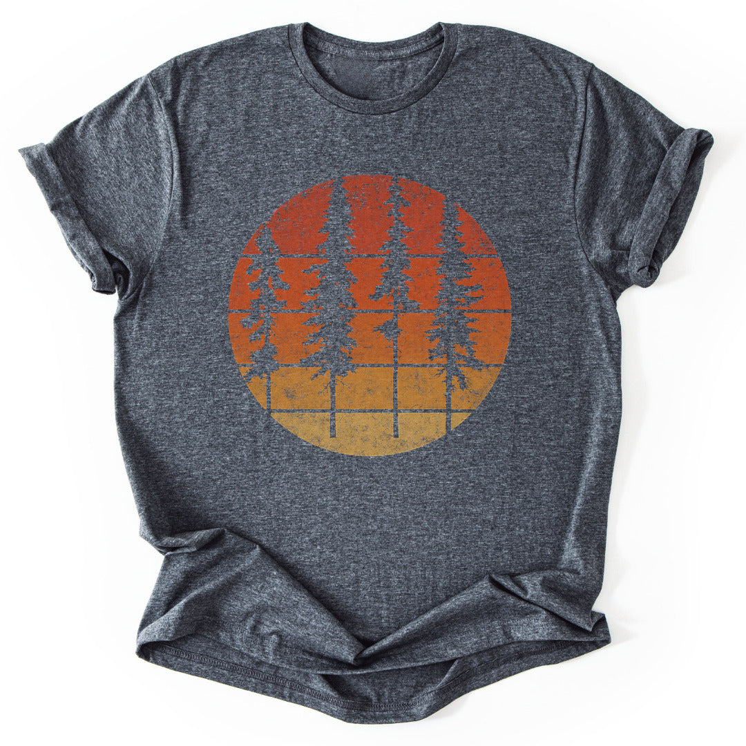 T-Shirt Dark Heather / S Sunset Pines T-Shirt