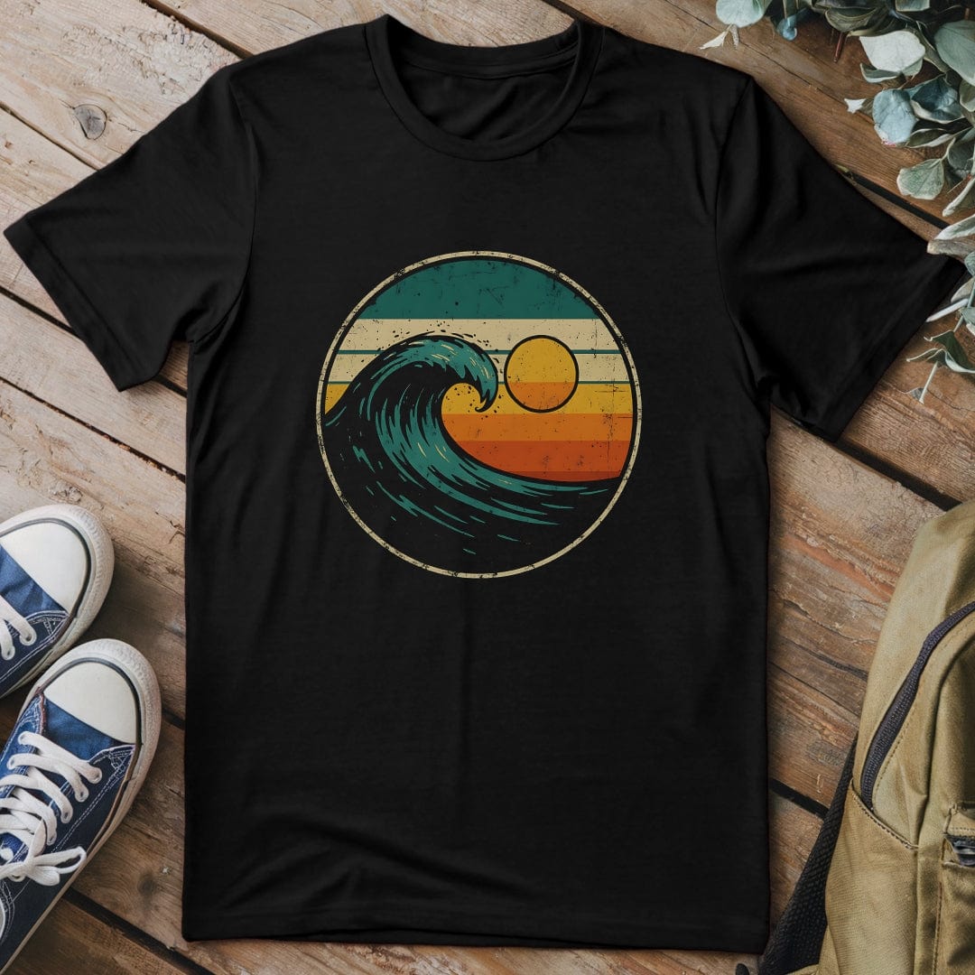 T-Shirt Black / S Ride the Retro Tide T-Shirt