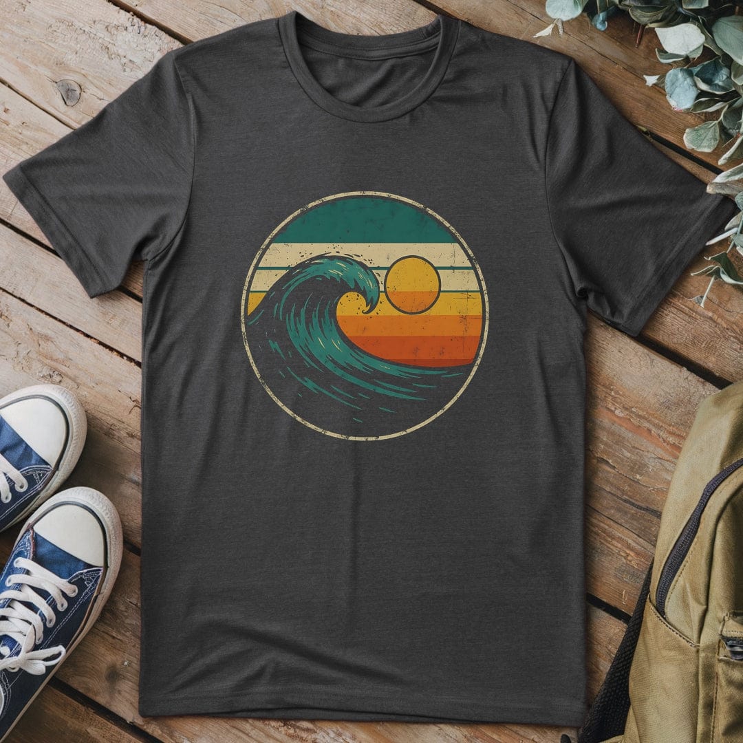 T-Shirt Dark Heather / S Ride the Retro Tide T-Shirt