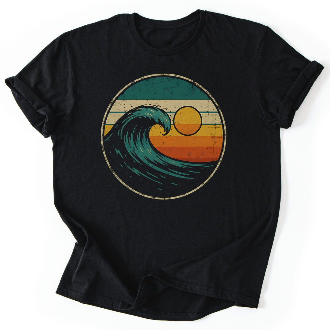 T-Shirt Black / S Ride the Retro Tide T-Shirt