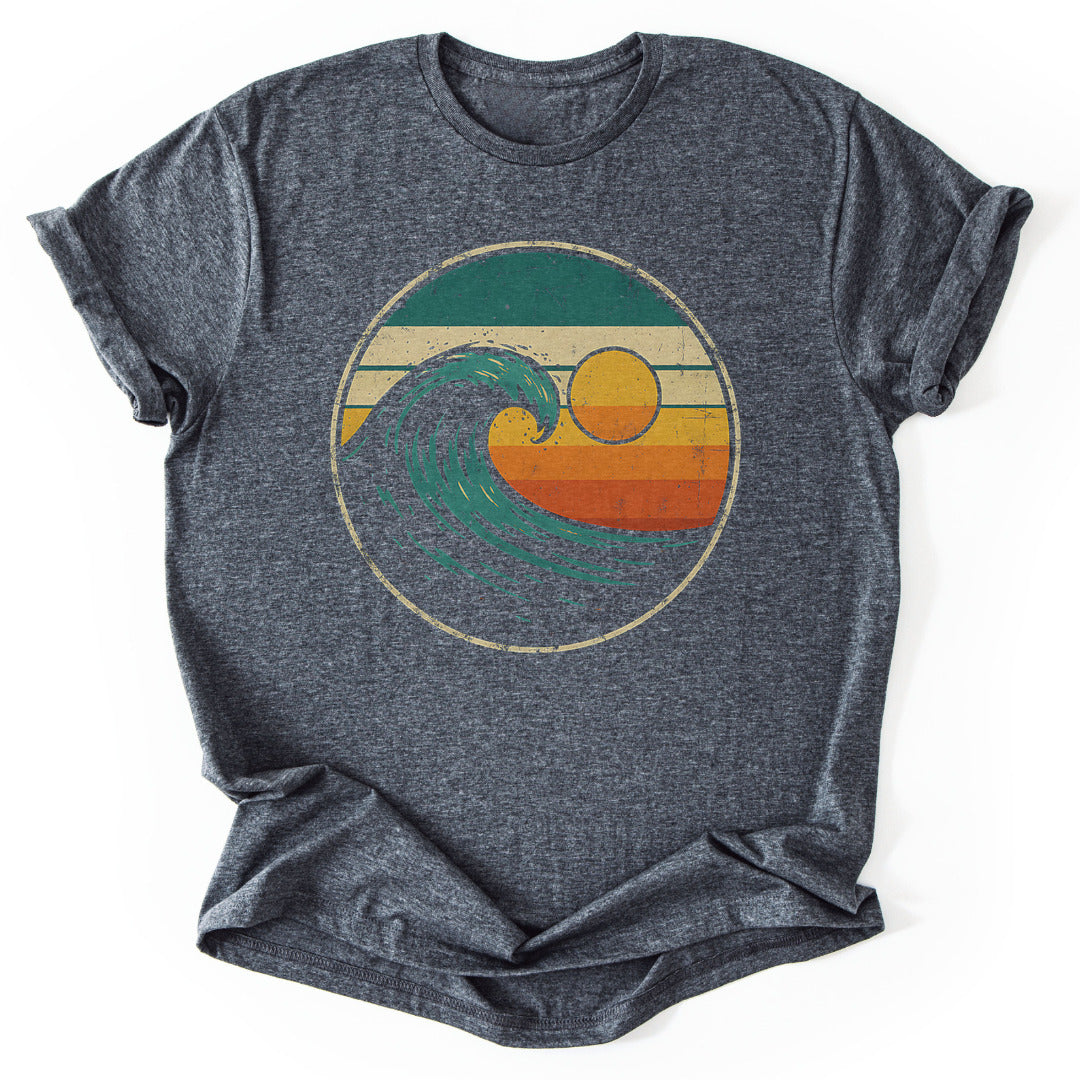T-Shirt Dark Heather / S Ride the Retro Tide T-Shirt