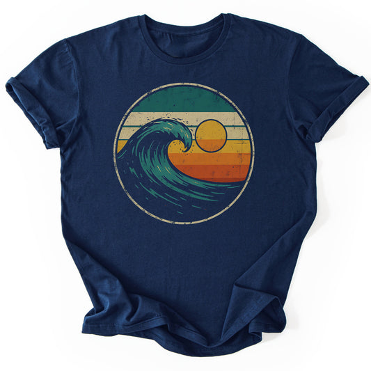 T-Shirt Navy / S Ride the Retro Tide T-Shirt