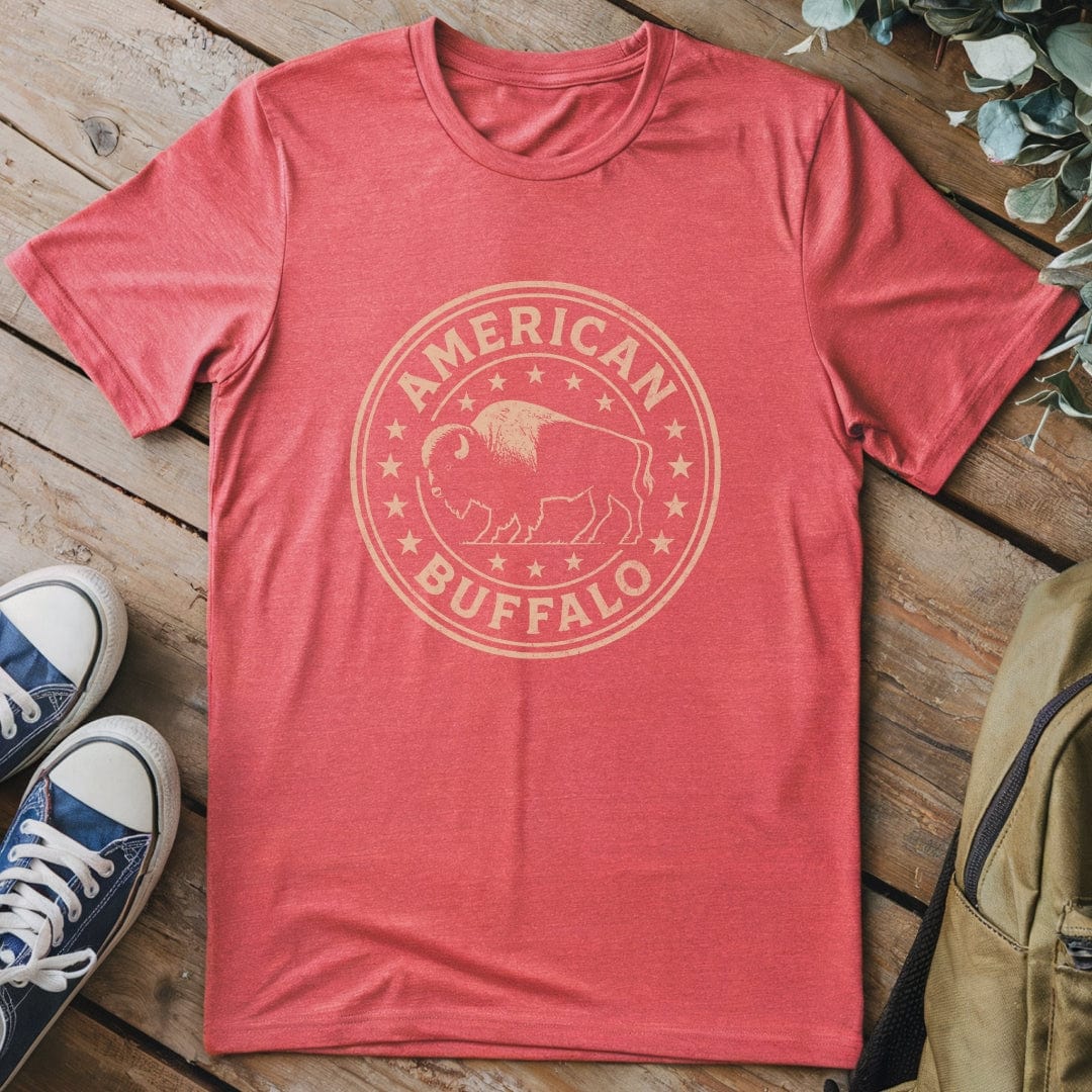 T-Shirt Heather Red / S American Buffalo T-Shirt