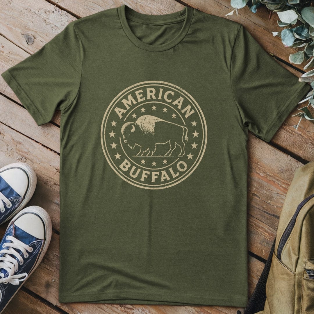 T-Shirt Military Green / S American Buffalo T-Shirt