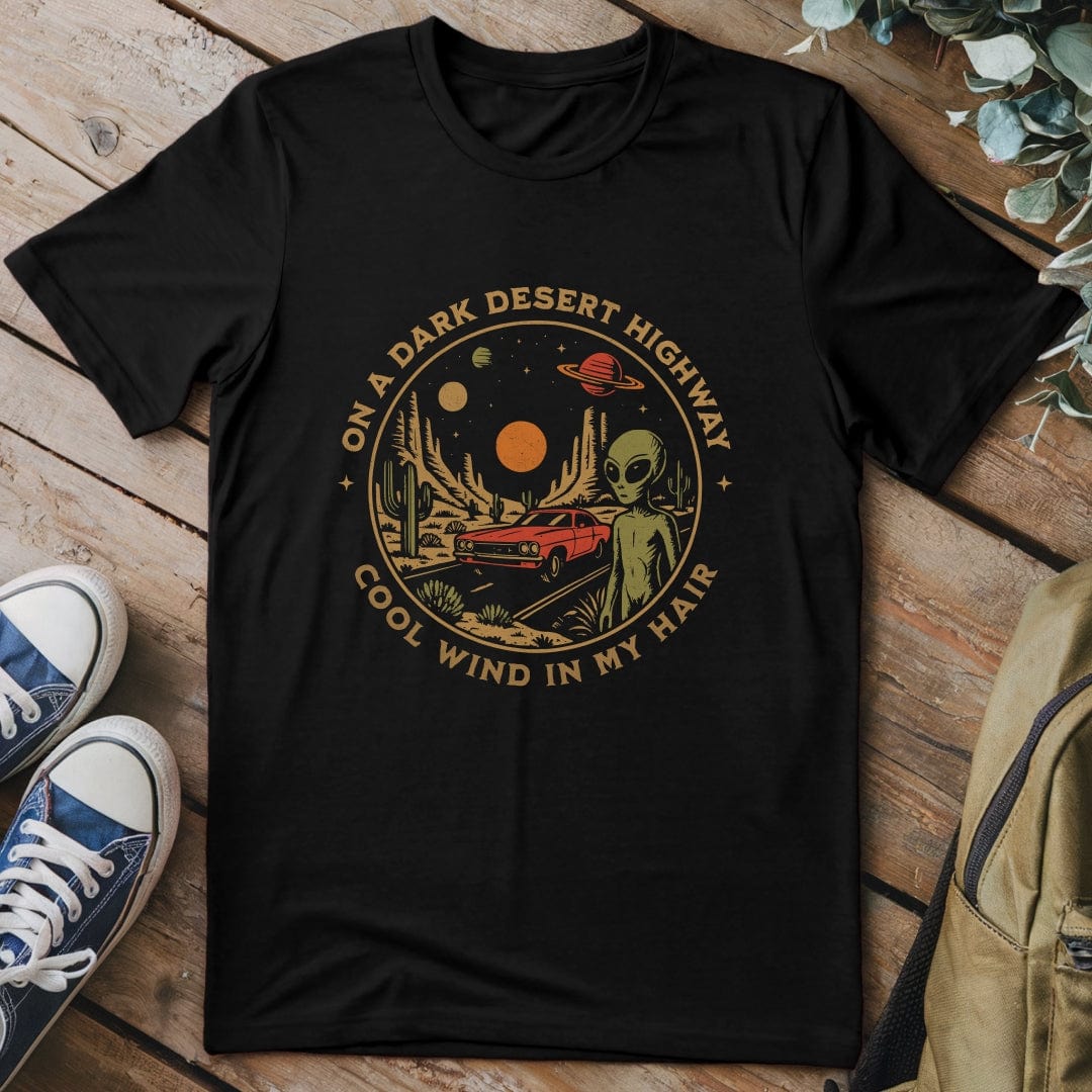 T-Shirt Black / S Alien Desert Highway T-Shirt