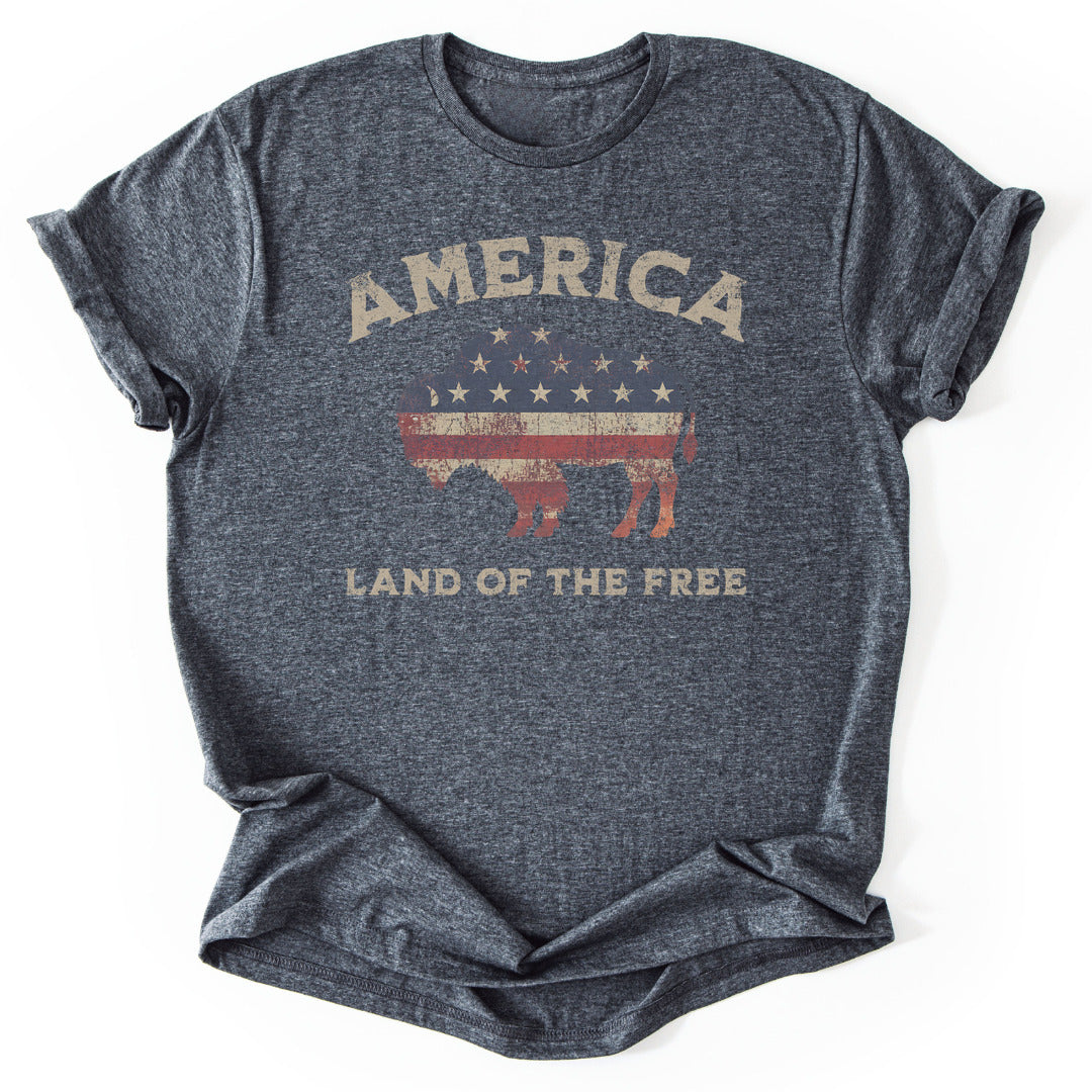 T-Shirt Dark Heather / S Land Of The Free