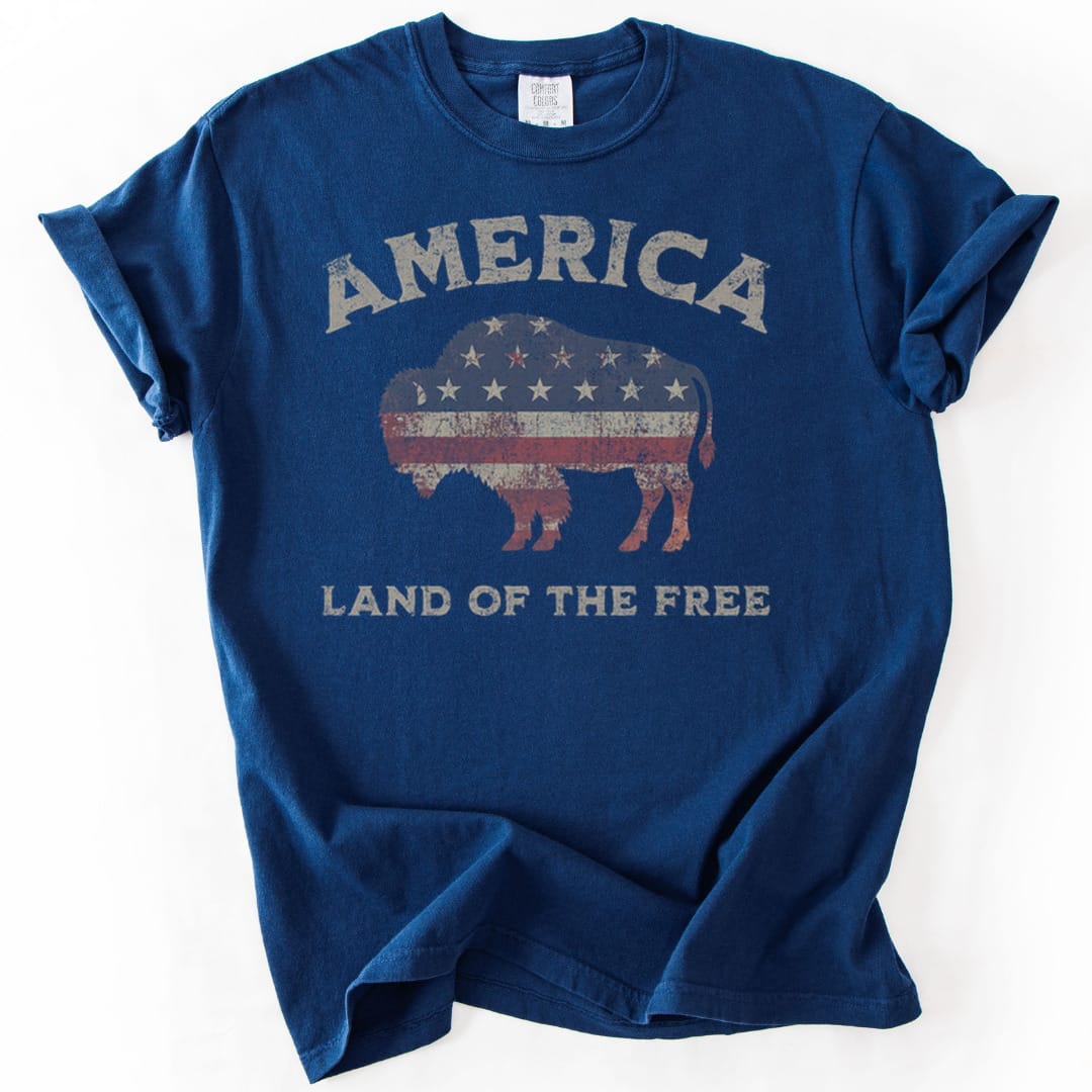T-Shirt Navy / S Land Of The Free Premium