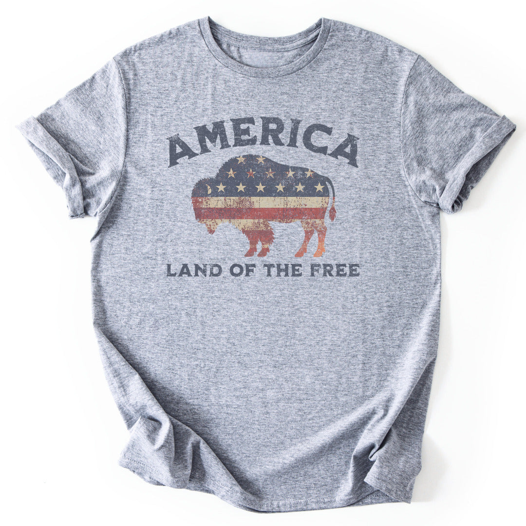 T-Shirt Sport Grey / S Land Of The Free