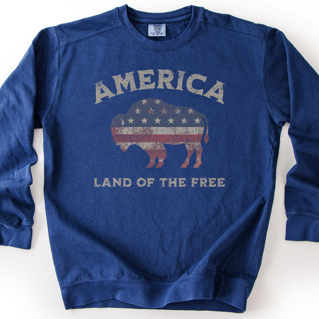 Land Of The Free Premium Sweatshirt - True Navy