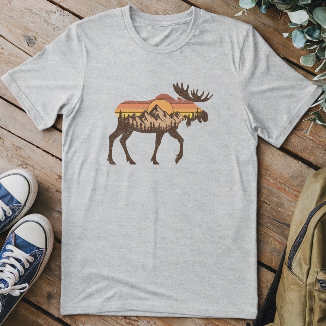 T-Shirt Sport Grey / S Sunset Moose T-Shirt