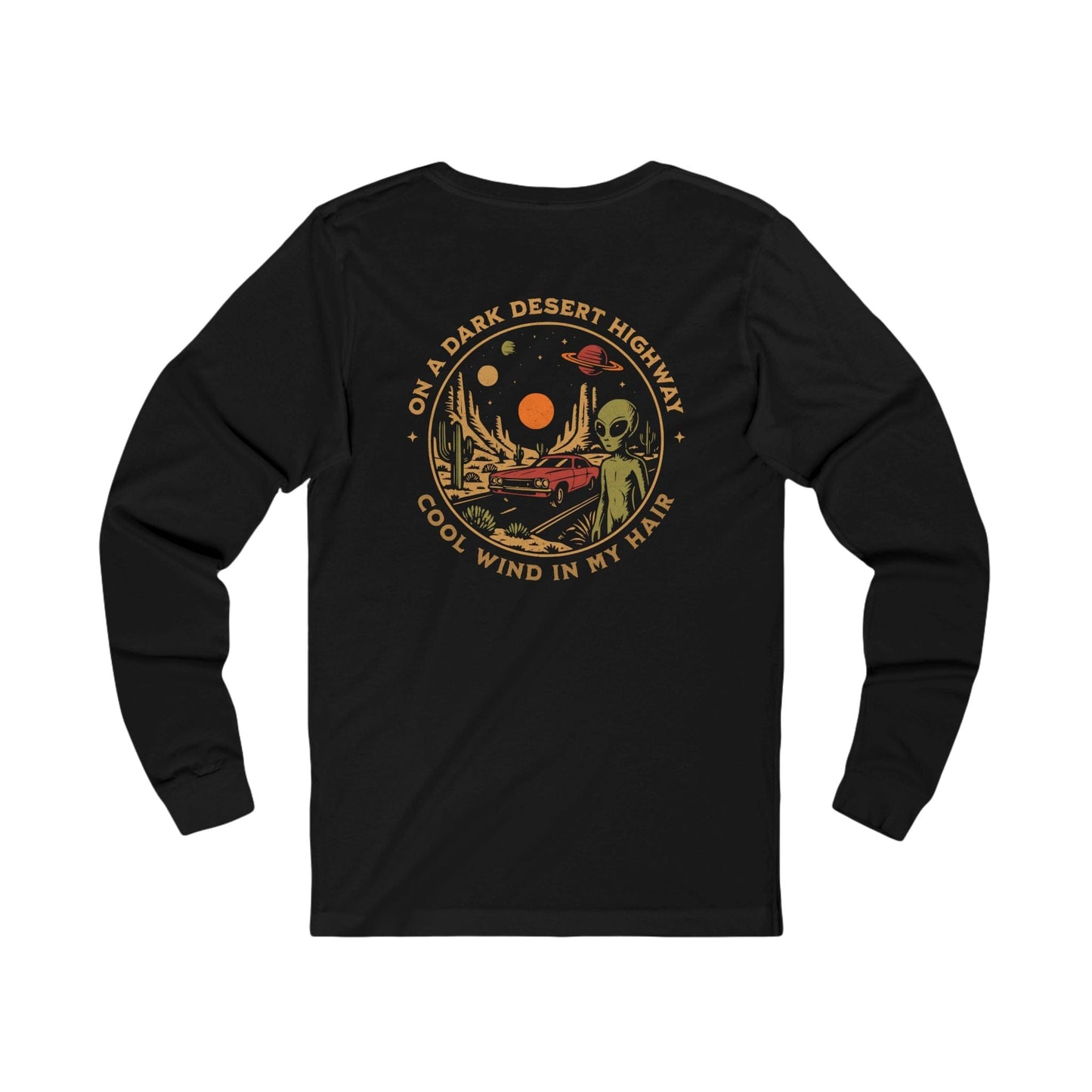 Long-sleeve Black / S Alien Desert Highway Long Sleeve (Back Print)