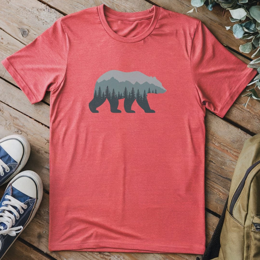 T-Shirt Heather Red / S Mountain Bear T-Shirt
