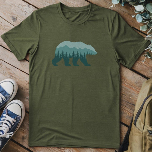 T-Shirt Military Green / S Mountain Bear T-Shirt