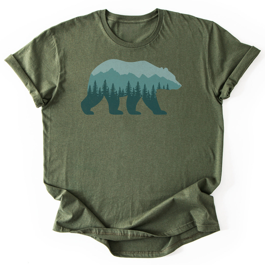 T-Shirt Military Green / S Mountain Bear T-Shirt