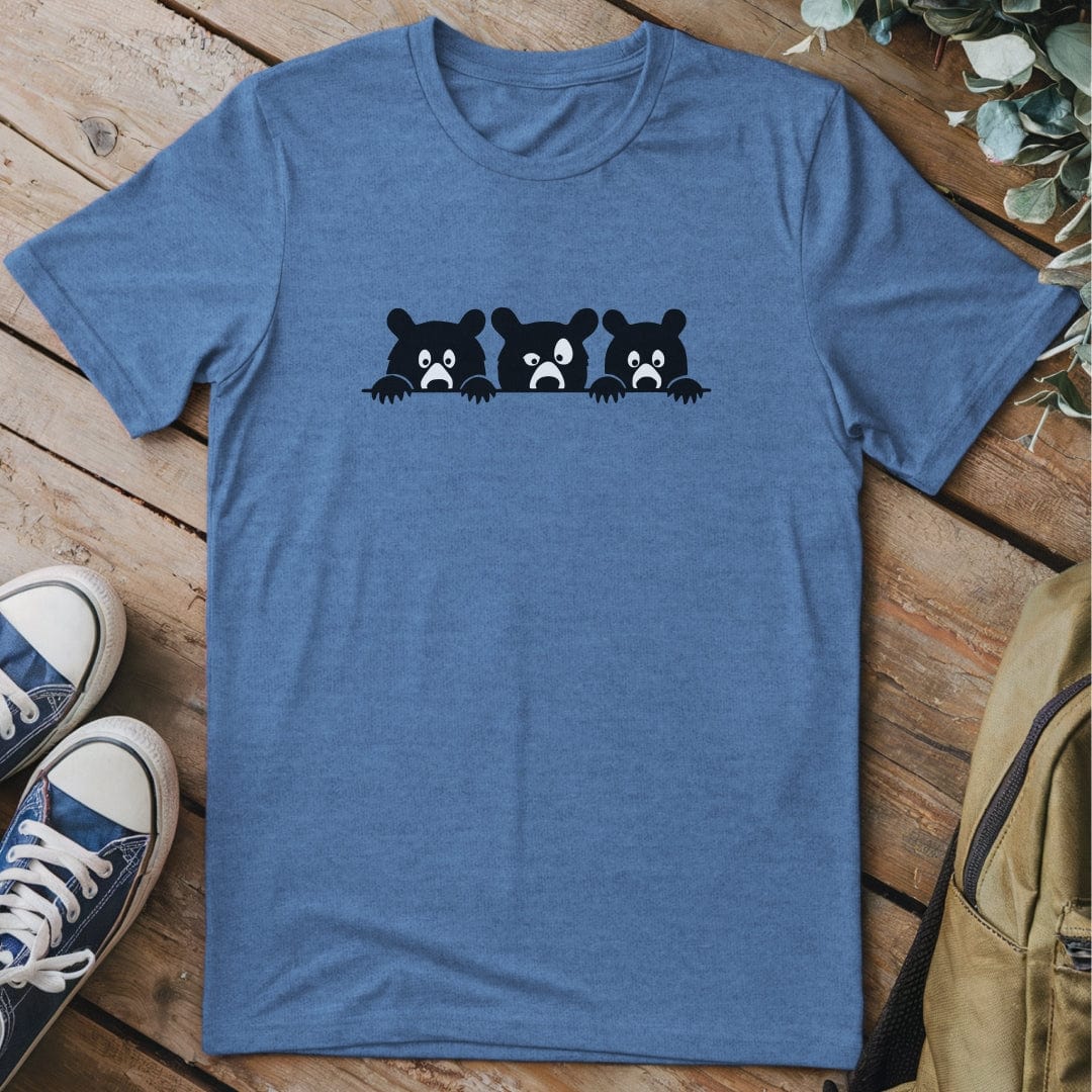 T-Shirt Heather Indigo / S Peekaboo Bears T-Shirt