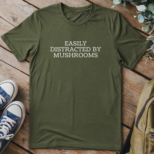 T-Shirt Navy / S Distracted By Mushrooms T-Shirt