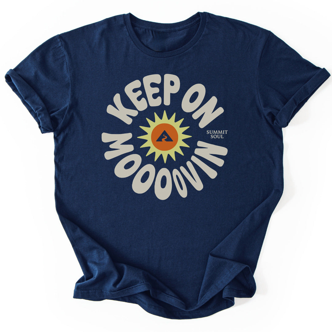 T-Shirt Navy / S Keep On Moving T-Shirt