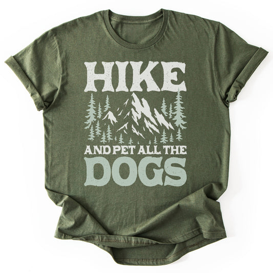 T-Shirt Military Green / S Hike & Pet Dogs T-Shirt
