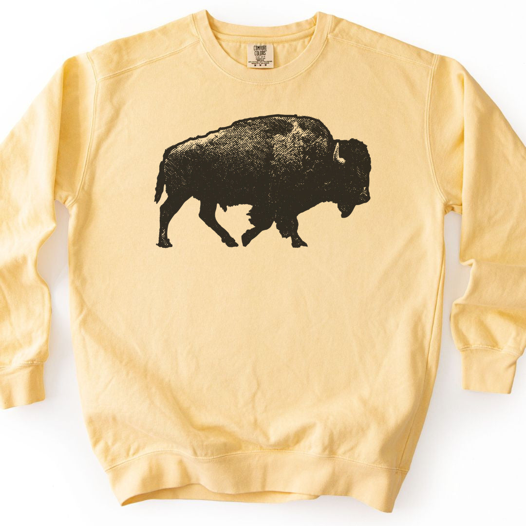 Lone Bison Premium Sweatshirt - Butter