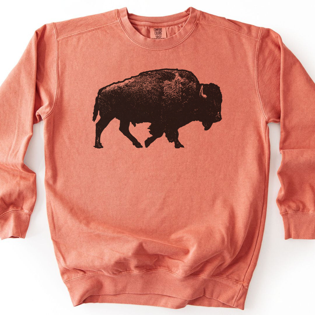 Lone Bison Premium Sweatshirt - Terracotta