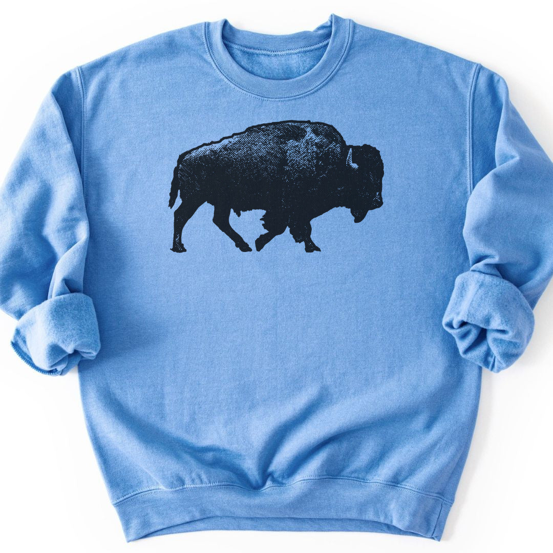 Lone Bison Sweatshirt - Carolina Blue