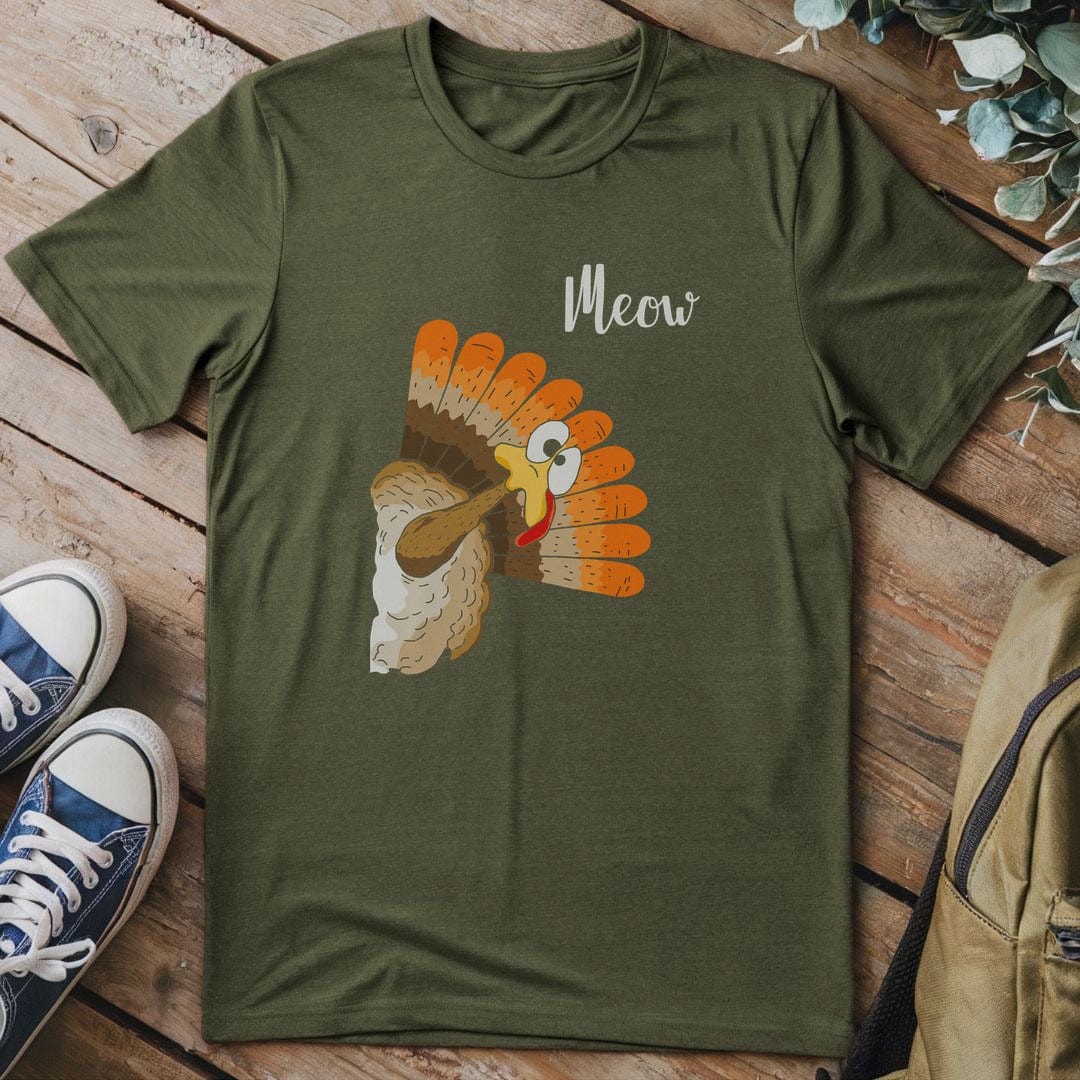 T-Shirt Military Green / S Meow Funny T-Shirt