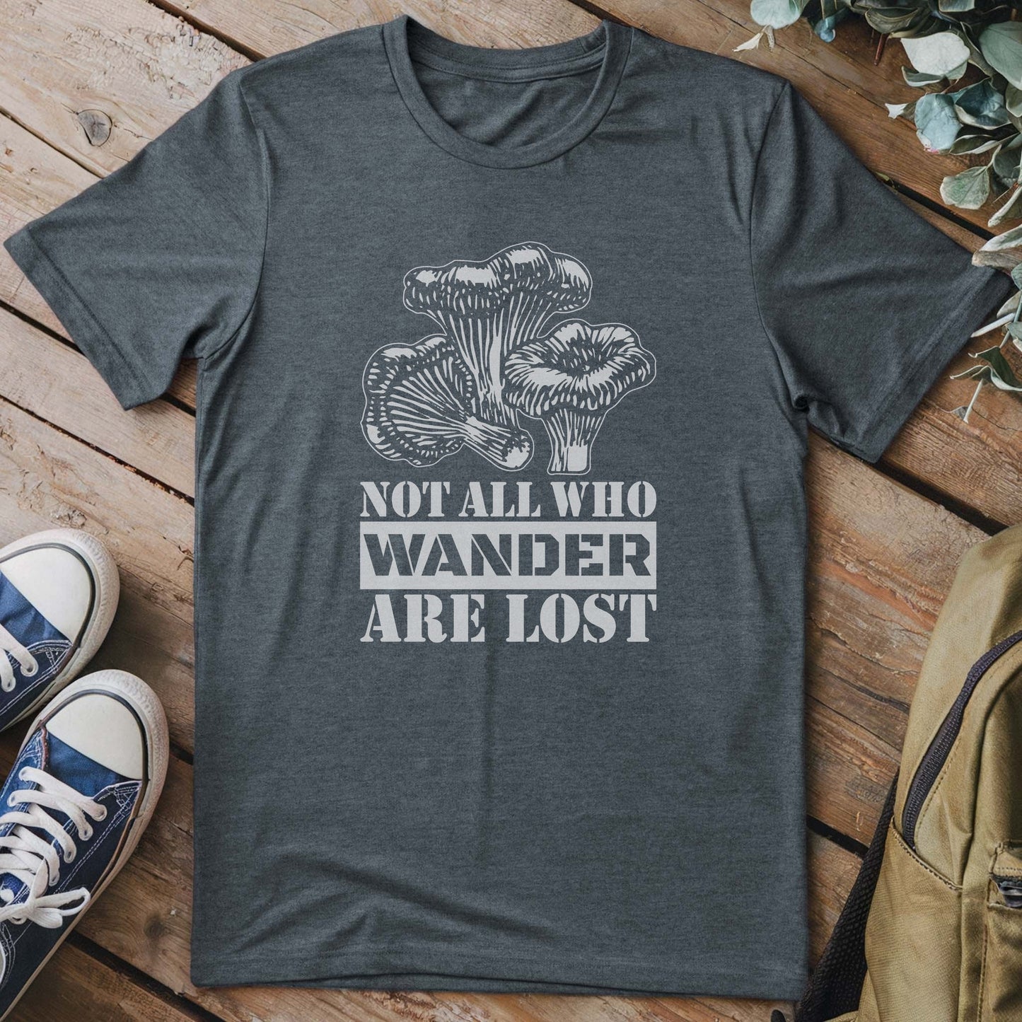 T-Shirt Dark Heather / S Mushroom Wanderer T-Shirt