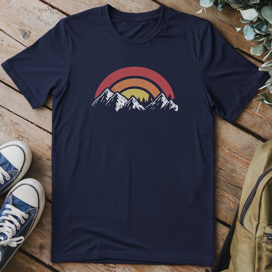 T-Shirt Navy / S Mountain Sunset T-Shirt