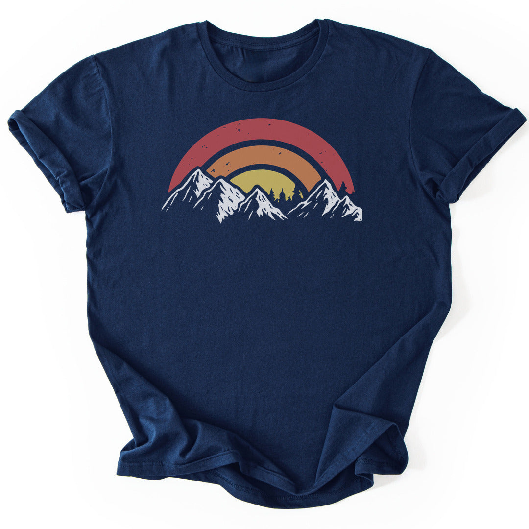 T-Shirt Navy / S Mountain Sunset T-Shirt