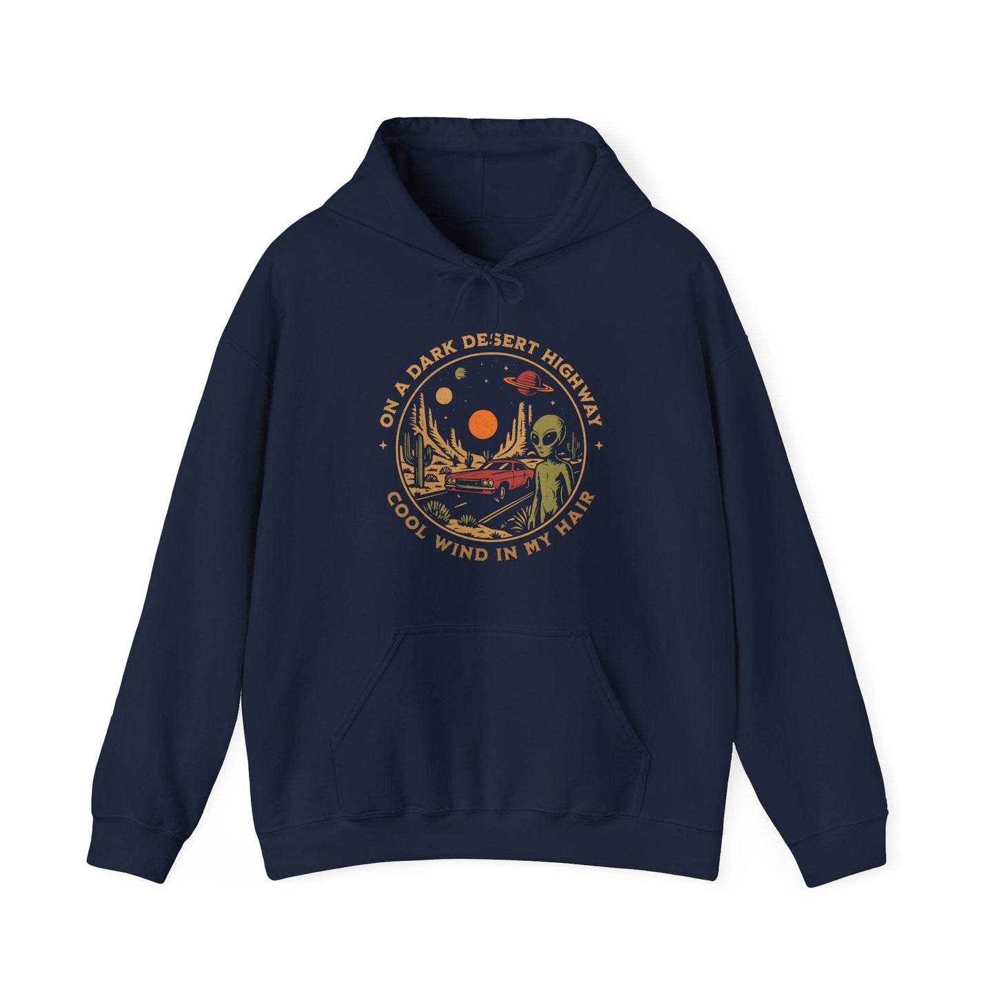 Hoodie Navy / S Alien Desert Highway Hoodie